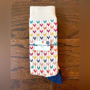 NWT Marine Layer Boot Sock in Rainbow Birdseye OS